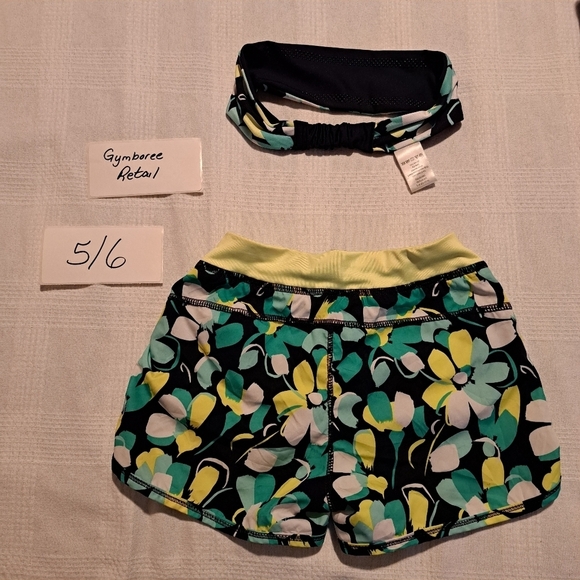 Gymboree girls size Small or 5-6 Athletic shorts with matching headband - Picture 2 of 4
